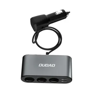 Dudao Quick Charger Car Charger Cigarette Lighter Charger For Car Cigarette Lighter Adapter 2x Usb / 3x Cigarette Lighter Splitter