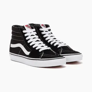 Women's Vans SK8 Hi Black / White Trainers - Size, Uk 7 / Eu 40.5 / Us 7.5