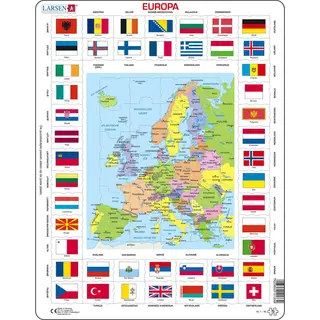 Larsen Maxi La-KL1-Nl Formpuzzle 70 Stück(e) Landkarten