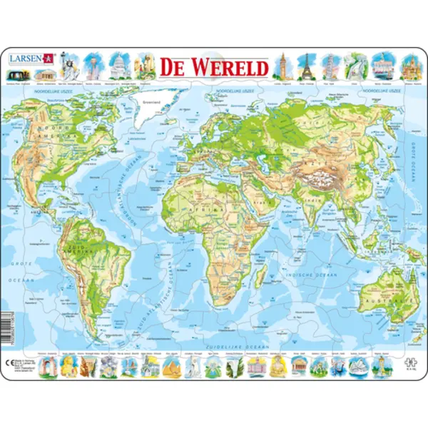 Larsen Maxi La-K4-Nl Formpuzzle 80 Stück(e) Landkarten thumbnail