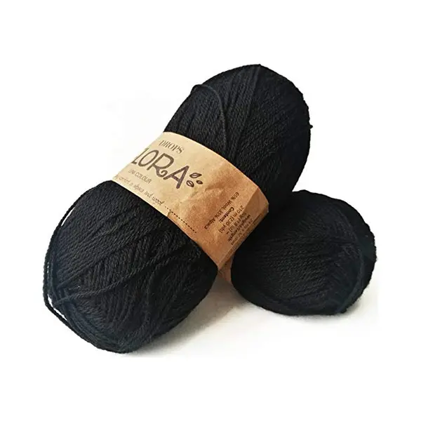 Drops 65 % Wolle 35 % Alpaka Garn, Tropfen Flora, 1 Oder Superfine, Griffgewicht, 4-lagig, 230 Yards Pro Knäuel 06 Schwarz thumbnail