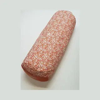 Om Namaste Bolster Design Oranje Yogabolster - Gevuld Met Boekweitkaf
