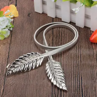 Elastische Taille Riem - Modieuze Vrouwen Taille Riem – Tailleriem Jurk Accessoire - Motief Blad – Modieuze Elastische Taille Riem Dames –
