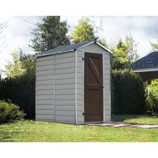 4' X 6' Palram Canopia Tan Skylight Plastic Shed (1.21m X 1.77m)