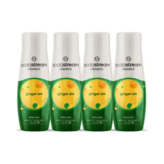SodaStream Classics Ginger Ale Siropen - Gember Smaak - Goed Voor 36L Bruisende Drank - 4 Stuks - 4x440ml
