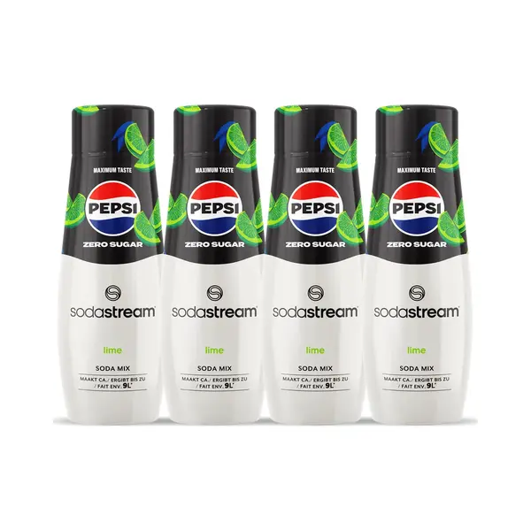 SodaStream Pepsi Lime Zero Siropen - Cola Smaak - Goed Voor 36L Bruisende Drank - 4 Stuks - 4x440ml thumbnail