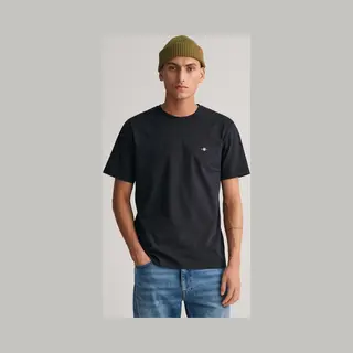 Gant T-shirt Shield Logo Zwart - Maat Xl - Heren - Casual T-shirts