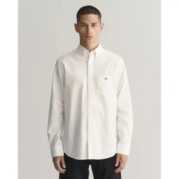Gant For Man. 3000200 Regular Fit Oxford Shirt White (S), Casual, Cotton, Classic, Long Sleeve thumbnail