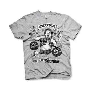 Hybris Goonies - Chunk Jerk Alert T-Shirt - Small - Heather-Grijs