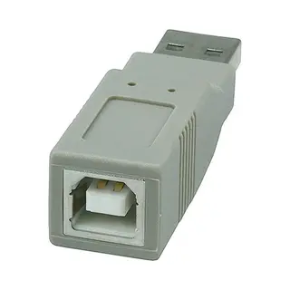 Deltaco Usb-55, Usb-A Naar Usb-B Adapter, Grijs