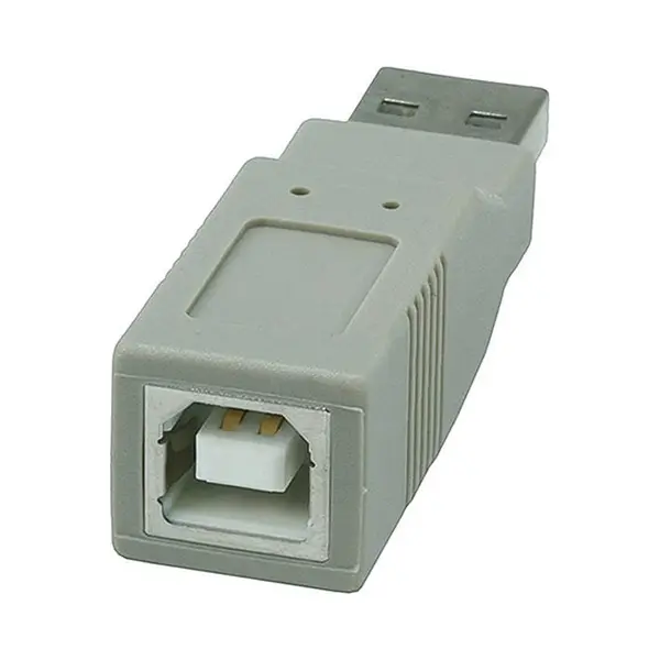 Deltaco Usb-55, Usb-A Naar Usb-B Adapter, Grijs thumbnail