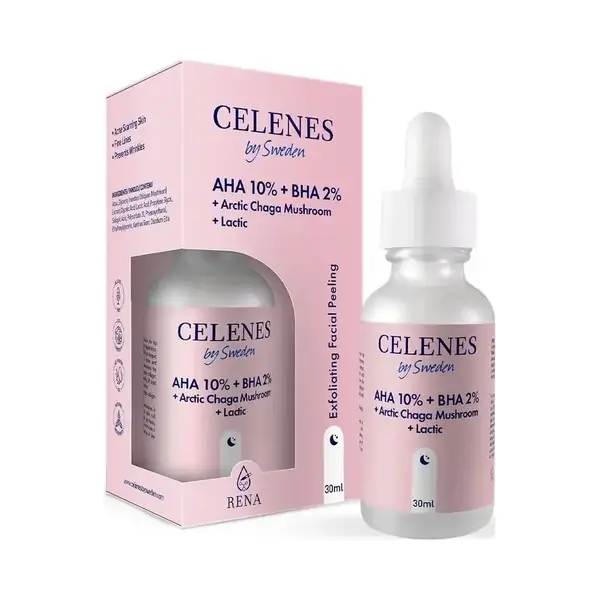 Celenes Aha 8% + Bha 2% + Lactic + Arctic Chaga-paddenstoel Serum 30 Ml thumbnail