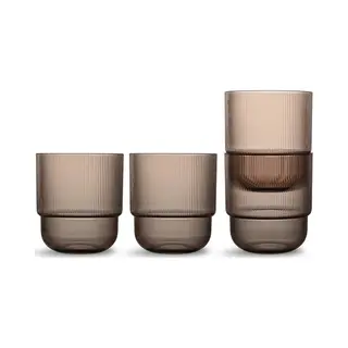 Sagaform Billi RPet Waterglas Set Van 4 40cl Bruin