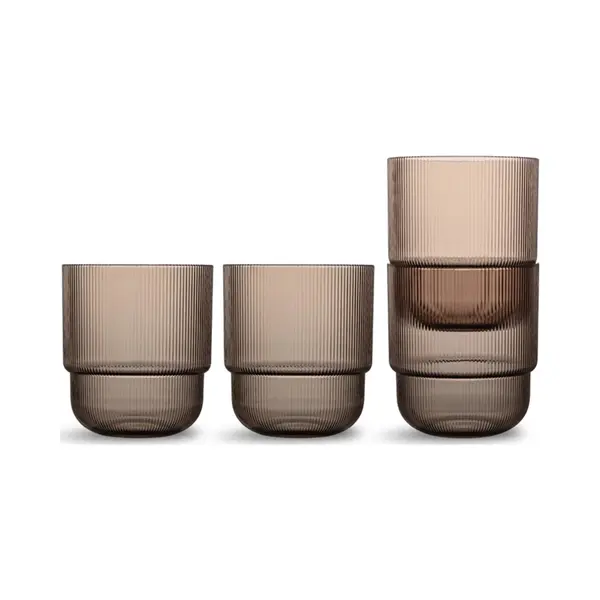 Sagaform Billi RPet Waterglas Set Van 4 40cl Bruin thumbnail