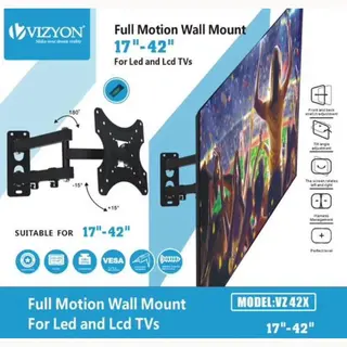 Vizyon Vz 42X - 17-42 Inch - Universele Monitor Muurbeugel - Wand Ophang Beugel Steun - Televisie Ophangsysteem Muur Ophangbeugel - Wall Mount Houder