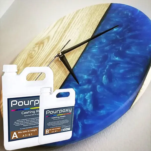 Epoxy Giethars - Crystal Clear Tot 5 Cm Gieten - 10 Kg - Met Uv Blocker thumbnail