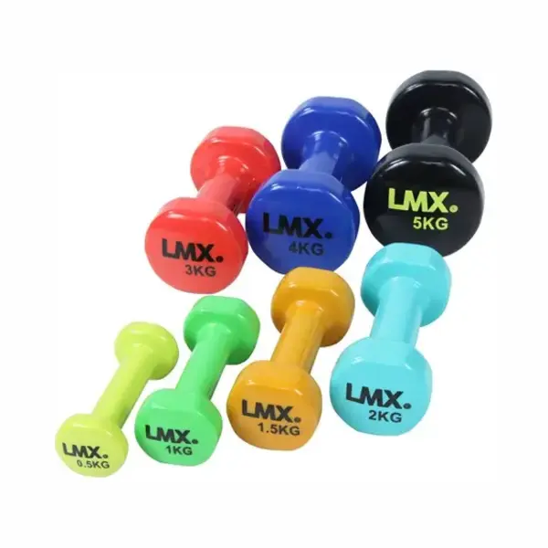 Lmx Vinyl Dumbbellset L 5kg L Zwart thumbnail