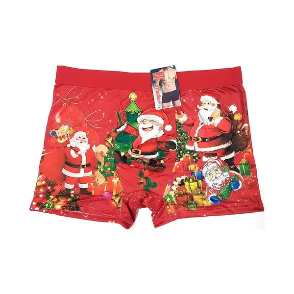Kerst Boxershort - Kerstcadeau Heren - Rood - Maat Xxl/Xxxl thumbnail