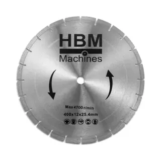 Zaagblad 400 Mm Voor Hbm Professionele Betonzaag, Bandenzaag, Motorslijper