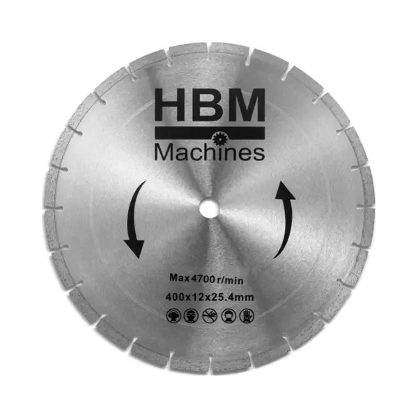 Zaagblad 400 Mm Voor Hbm Professionele Betonzaag, Bandenzaag, Motorslijper thumbnail