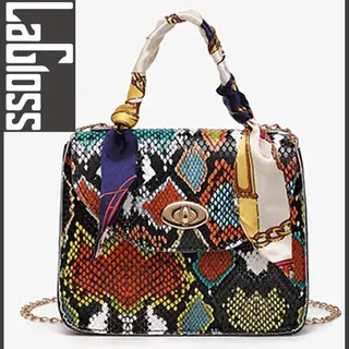 Lagloss Fashion Bag Tas Mode Model 2 - Klein Modisch Tasje - Type Lil Bag - SchouderTas Met Shawl Handvat - 17x14x6 Cm