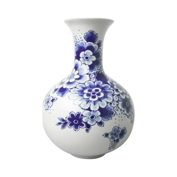 Vaasje - Delfts Blauw - Heinen Delfts Blauw - 19cm - Vaas Keramiek thumbnail