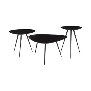Brix - Salontafel Brix Loua Zwart - 70x70x39 - Mangohout