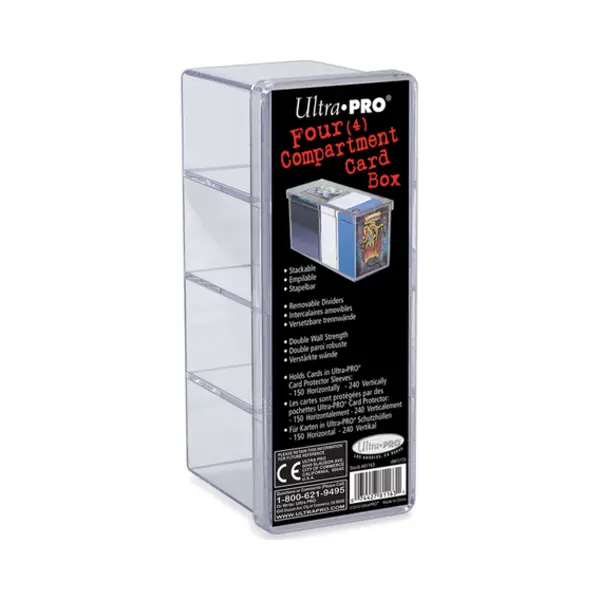 Ultra Pro 4-Compartment Clear Card Box Kartenhalter thumbnail