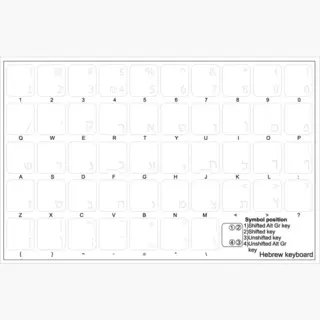 C&M Hebrew Stickers Voor Keyboard