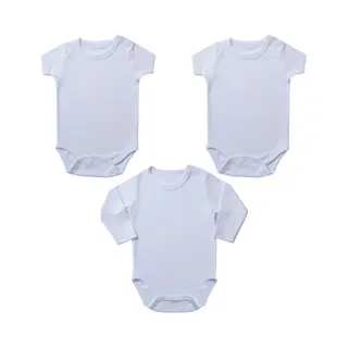 Embrator Baby Rompers 3-stuks Wit Maat 6-9 Maanden