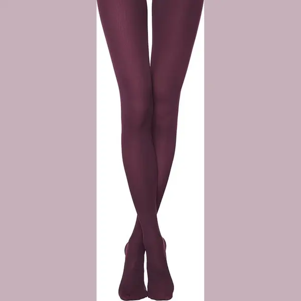 Axelles Dikke Winterpanty’s 3D-effect (150-den), Wijnrood, Maat Smal. thumbnail