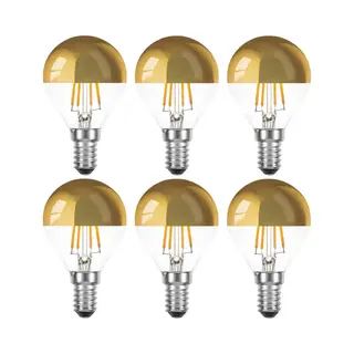 6 Stuks | Ledmaxx Led Kopspiegellamp Goud 4W 360lm 2200K Niet-Dimbaar | E14 | Zeer Warm Wit | 4 Watt | 20.000 Branduren