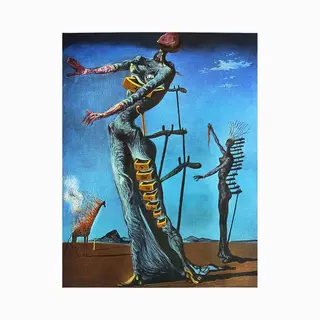 Pgm Kunstdruk Salvador Dali - La Girafe En Feu 60x80cm