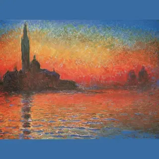 Pgm Kunstdruk Claude Monet - Crepuscolo 80x60cm