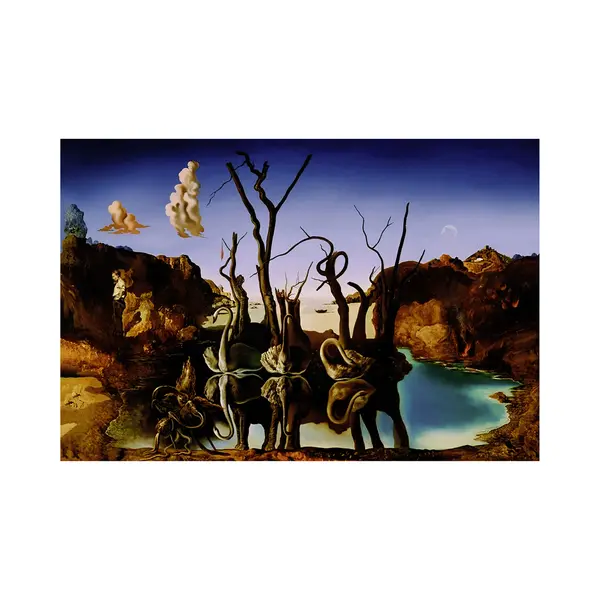 Pgm Kunstdruk Salvador Dali - Reflections Of Elephants 80x60cm thumbnail