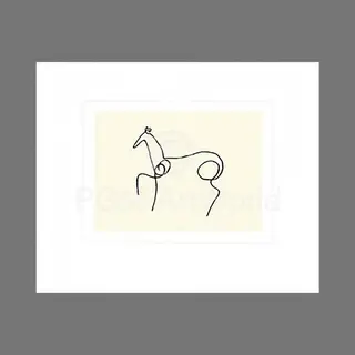 Pgm Kunstdruk Pablo Picasso - Le Cheval 50x60cm