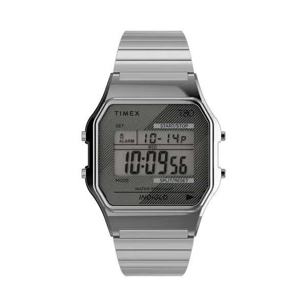 Timex Digitaal Horloge 'T80' Zilver thumbnail