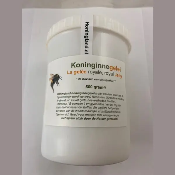Honingland Koninginnegelei Royal Jelly - Natuurlijk Supplement Voor Vitaliteit - 500 Gram thumbnail