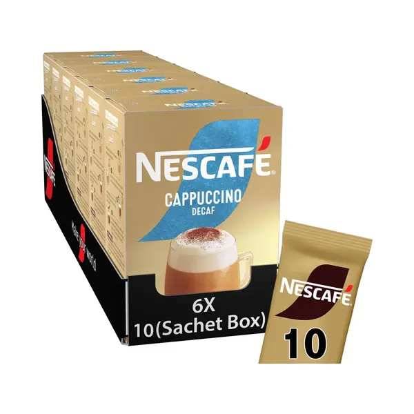 Nescafé Cappuccino Decafé Oploskoffie - 6 Doosjes X 10 Zakjes thumbnail