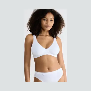 Sloggi Basic + Soft Bh - Niet Voorgevormde Bh Zonder Beugel - Brede Band - 85A - Wit