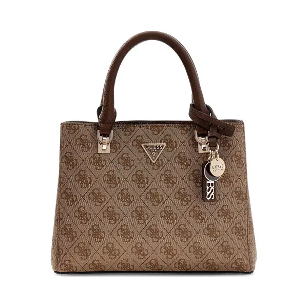 Guess Handtas Schoudertas Noelle Ii Multi Compartment Satchel Latte Logo / Brown Lichtbruin thumbnail