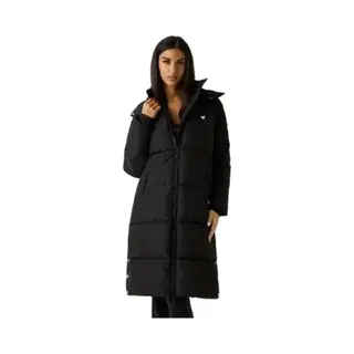 Guess Dames Jas Zwart V5BL08WGLW2/Fj9G 4G Hoodie Long Puffer Jacket