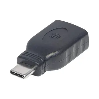 Manhattan Usb 3.1 Gen1 Typ C auf Typ A-Adapter, Typ C-Stecker auf Typ A-Buchse, Usb 3.1 Gen1, schwarz