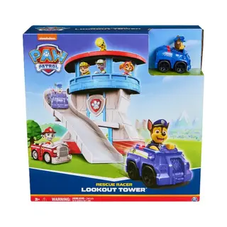 Paw Patrol Mini Quartier General Kontrollturm Mit 1 Strecke Für Fahrzeuge Und 1 Chase-Fahrzeug - Playset - Alter 3+ Jahre - Mehrfarbig