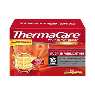 Thermacare, Pijnpleisters + Spiercrèmes, Rugpijn Verlichtende Warmte - Tot 16 Uur (4x)