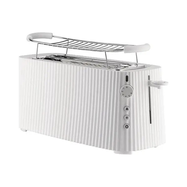 Alessi Plissé MDL15 W - Langer Doppelfach-Toaster, Aus Thermoplastischem Harz, Brötchenaufsatz Aus Edelstahl 18/10 Und Thermoplastischem Harz, thumbnail