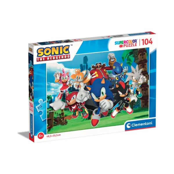 Clementoni Supercolor Sonic the hedgehog Puzzlespiel 104 Stück(e) Cartoons thumbnail