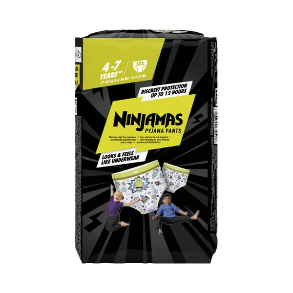 Pampers Ninjamas Pyjama Pants 4-7 Years 10 Pack thumbnail