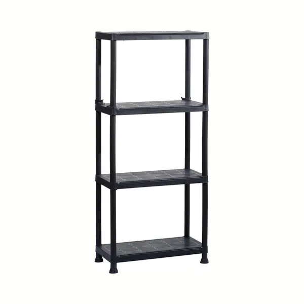 Keter Kunststof Stellingkast Plus - Opbergrek - 4 Legborden - 60x30x135cm - Zwart thumbnail