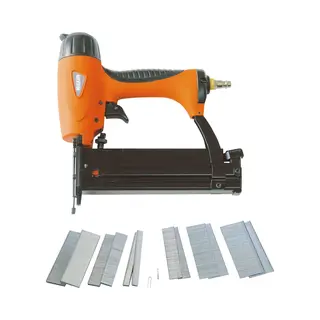 Nuair"Pneumatische Tacker Set, Met 600 Nagels En Nietjes, Ideaal Voor Gebruik Met Compressor In Doe-het-zelf En Bouwprojecten"